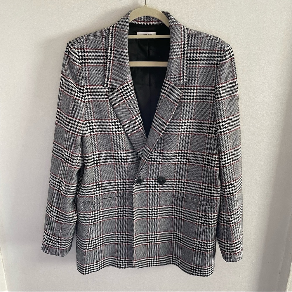 Anine Bing Madeline Check Blazer